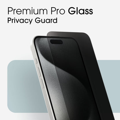 OtterBox iPhone 15 Pro MAX (Only) Premium Pro Glass Privacy Guard, antimicrobial, anti-scratch protection, shatter Resistant, crystal clarity