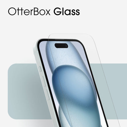 OtterBox Glass Screen Protector for iPhone 15 Tempered Glass Protection from Breaks, Scratches and Drops