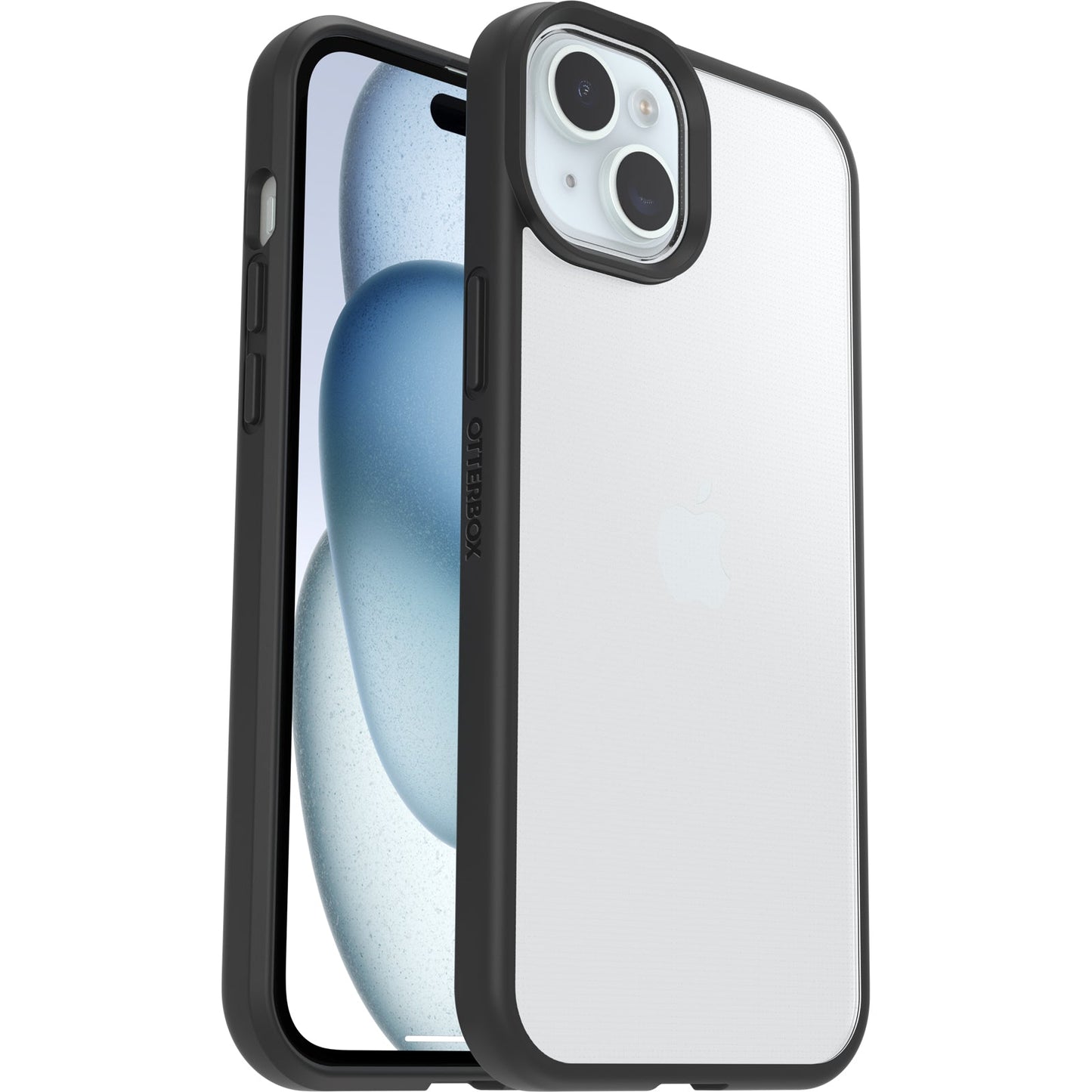 OtterBox React Series Case for iPhone 15 Plus/ iPhone 14 Plus, Shockproof, Drop Proof, 3X Tested to Military Standard, Black Crystal